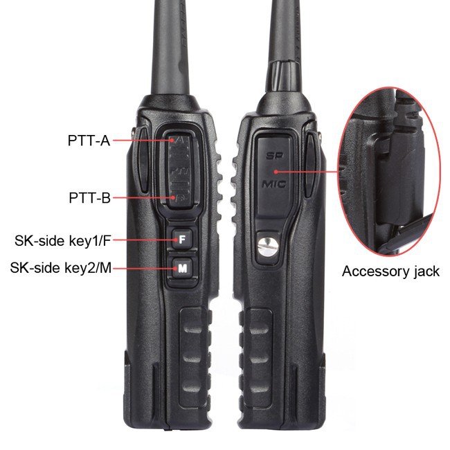 Antenne Talkie-walkie UHF/VHF Pour UV5R, UV-82, GT-3 - SMA Femelle - Portée Améliorée