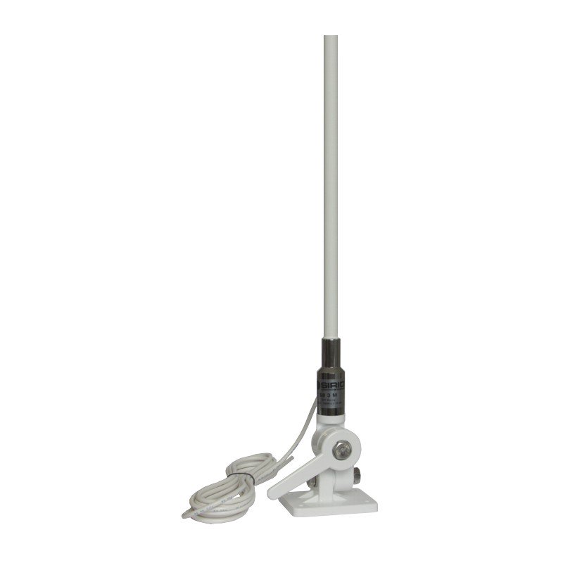 Antenne VHF Marine 3 dBi, 48 cm, V-Tronix YRR, avec support, câble et prise.