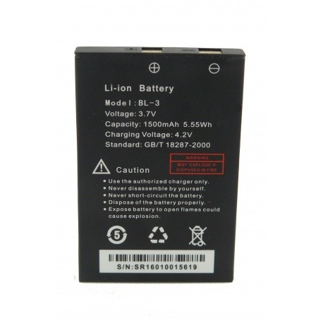 Batterie d'origine Baofeng UV-3R 1500mAh Baofeng Accessoires Talkie BAOFENG-BL3-UV3R-439