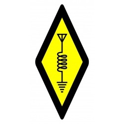 Autocollant symbole international radioamateur Passion Radio Autocollants AUTOCOLLANT-HAM-PETIT-487