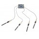 Jeu de 4 antennes GSM 3G 4G pour LimeSDR + câbles U.Fl Lime Microsystems GSM CROWD-LIMESDR-ANT2-675