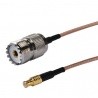 Pigtail MCX Male vers UHF Femelle 15/50/100cm Passion Radio Câbles & Adaptateurs RF PIGTAIL-UHF-F-MCX-M-50