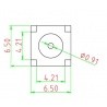 Connecteur PCB droit SMA Femelle à souder Passion Radio Câbles & Adaptateurs RF ADAPT-SMA-PCB2-837