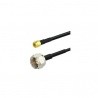 Câble coaxial F Male vers SMA Male RG58 1 à 10m Passion Radio Type F CABLE-COAX-F-M-SMA-1M-875