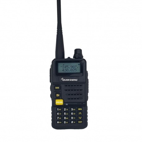 Talkie-Walkie QS UV-R50 (V2) 144-430Mhz 5W Double veille Quansheng Talkie-Walkie QS-UV-R50-NOIR-HAM-9053