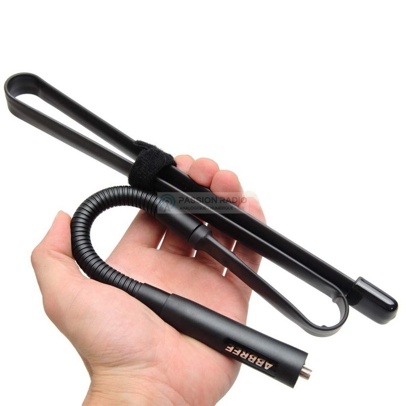 ABBREE AR-148 Lot de 2 antennes tactiques col de cygne 2 m/70 cm double bande 144/430 Mhz pour radio à jambon talkie-walkie 2 voies 