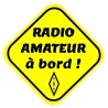 Autocollant fluo "radio amateur à bord !" Passion Radio Autocollants AUTOCOLLANT-HAM2-919