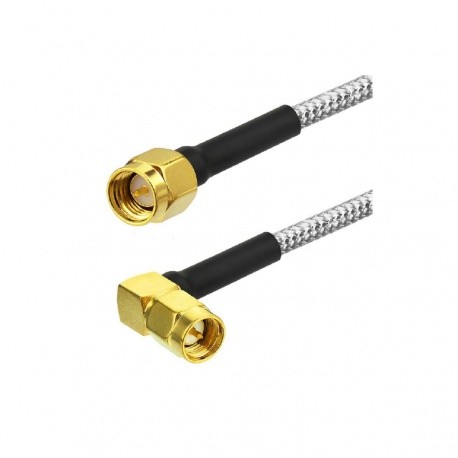 coaxial rigide RG402 avec SMA Male droit et SMA Male coudé Passion Radio SMA CABLE-RG402-SMA-COUDE1-990