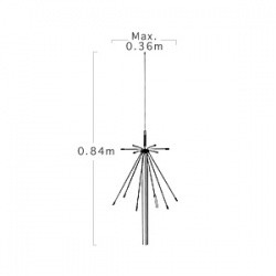 Antenne Discone fixe 100-1500Mhz Diamond D-190 + câble