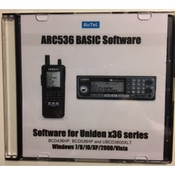Logiciel ARC536 sur CD pour UNIDEN UBCD3600XLT SDS100E et SDS200E