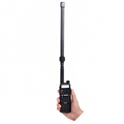 Antenne tactique pliable VHF-UHF Abbree pour Baofeng Anytone Yaesu - Connecteur : SMA Femelle - Taille : 33cm