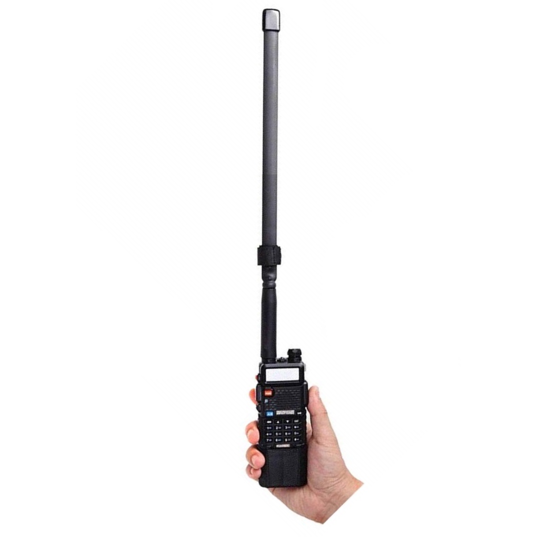 Antenne Tactique Pliable ABBREE AR-152A - Double Bande VHF/UHF (144/430 MHz) - Connecteur SMA Mâle - Pour Talkies-walkies