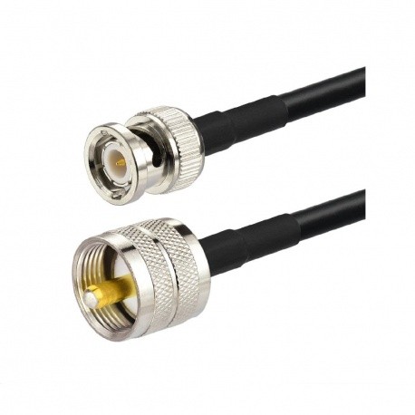 Cable coaxial RG58 avec BNC Male et UHF Male (PL-259)