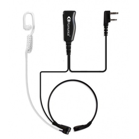 Microphone laryngophone avec double micro et écouteur tube acoustique + PTT