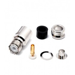 Connecteur coaxial SO-239 (PL femelle) pour cables coaxiaux 10-11mm