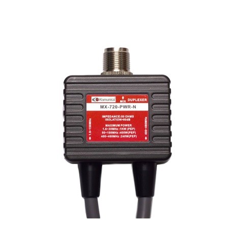 Duplexeur 1,6-150 Mhz et 400-470 MHz avec câble