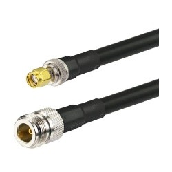 Rallonge coaxial KSR400 (equivalent LMR400) RP-SMA Male vers N Femelle