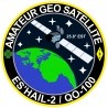 Autocollant symbole amateur geo satellite QO-100