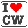 Autocollant i love CW