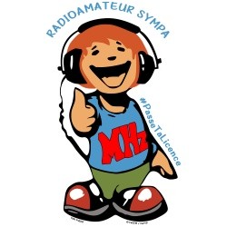 Autocollant "Radioamateur Sympa" (petit mega) de MEGAHERTZ Magazine