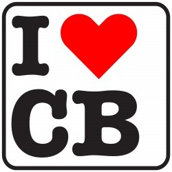 Autocollant stiker "I love CB" (J'aime la CB)