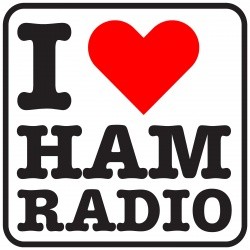 Autocollant stiker "I love HAM RADIO"