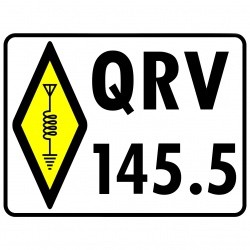 Autocollant QRV fréquence 145.5