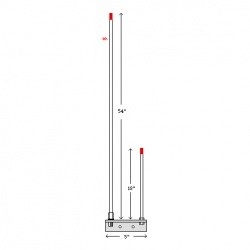 Antenne verticale VHF marine 156-162MHz robuste et sans plan de masse Arrow Antennas