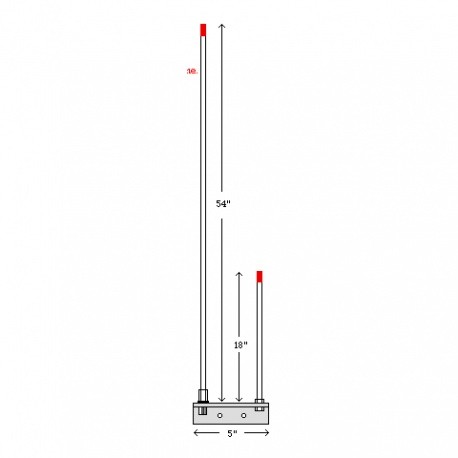 Antenne verticale VHF marine 156-162MHz robuste et sans plan de masse Arrow Antennas