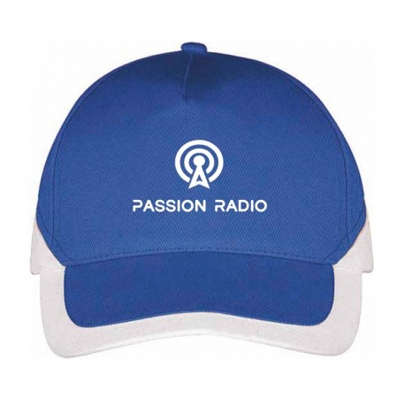 Casquette bicolore bleue et blanche Passion Radio