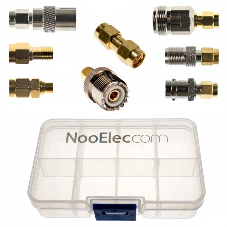 Kit de 8 adaptateurs RF pour SDR à entrée SMA avec mallette de transport NOOELEC