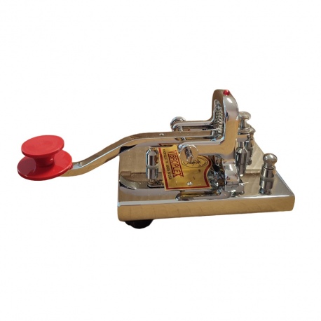 Manipulateur CW Vibroplex Straight Key deluxe base acier chromé