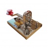 Manipulateur CW Vibroplex Straight Key deluxe base acier chromé