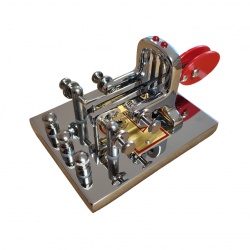 Manipulateur CW Vibroplex iambic deluxe base acier chromé