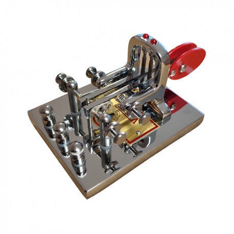 Manipulateur CW Vibroplex iambic deluxe base acier chromé