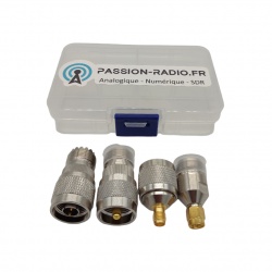 Kit de 4 adaptateurs RF à entrée N avec mallette de transport PASSION RADIO