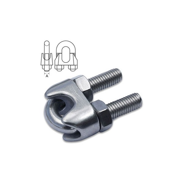 Clip duplex pince-câble en acier de 3 à 10mm