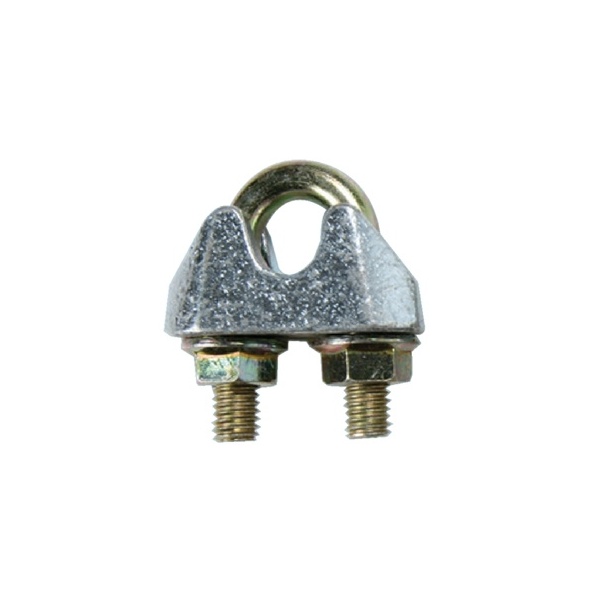 Etrier serre-câble en acier galvanisé pour haubanage 5 ou 10mm