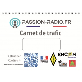 Carnet de trafic radio logbook papier Passion Radio 2023