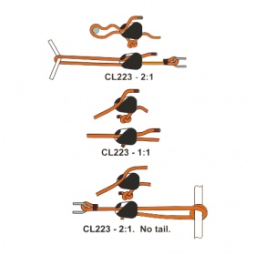 Tendeur de boucle noir taquet pour corde de 3 à 6 mm