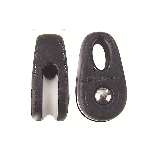 Poulie en plastique et inox pour corde habanage de 3 mm