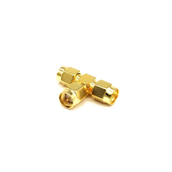 Adaptateur type T SMA Male vers 2 SMA Male