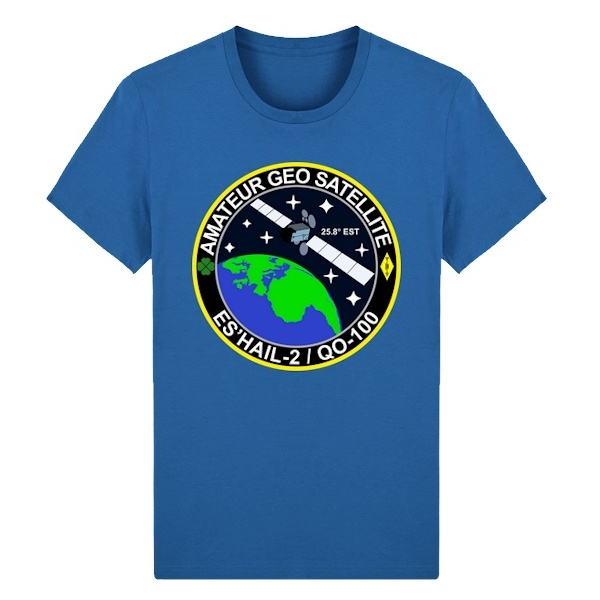 Tee-shirt QO-100 bleu royal en coton bio taille M à 3XL