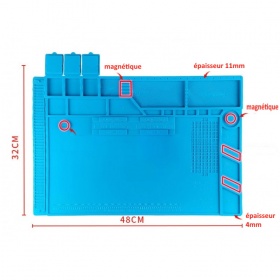 Tapis de travail pour réparation par brasage protection thermique et statique