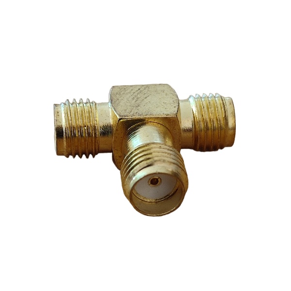 Adaptateur type T SMA Femelle vers 2 SMA Femelle
