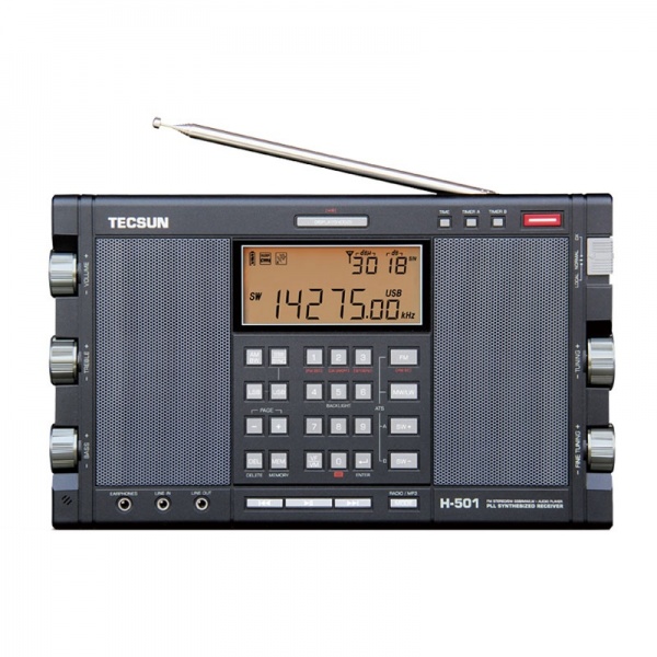 TECSUN H501x Récepteur portable AM FM BLU 0.05 à 30 MHz avec batterie