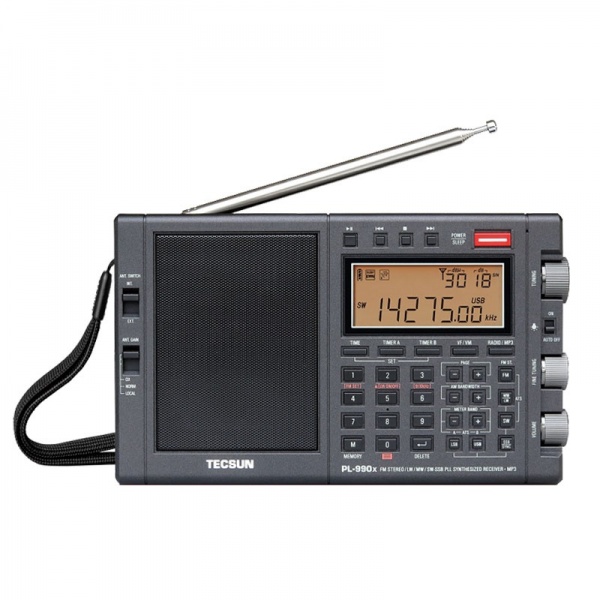 TECSUN PL990x Récepteur AM FM BLU multibande avec batterie