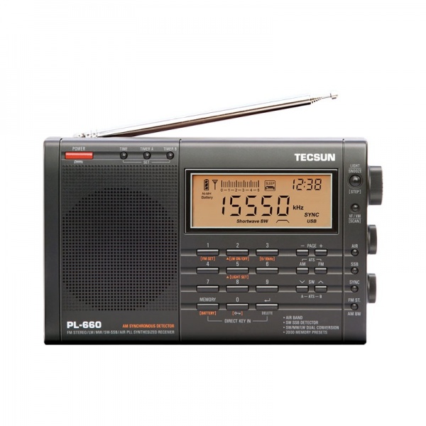 TECSUN PL660 récepteur radio AM FM BLU avec bande aviation VHF AM