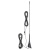 Antenne CB-FM PNI DPX2000 49cm 26-28MHz FM 87-108MHz câble 5 mètres