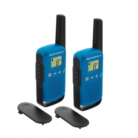 Talkie-walkie x2 PMR446 Motorola T42 Bleu 16 canaux 500mW